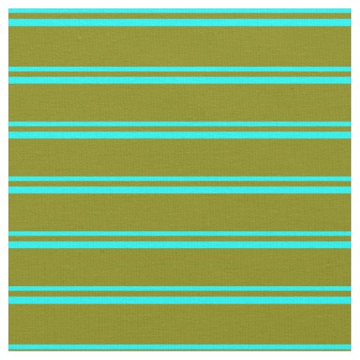 Cyan and Green Lined/Striped Pattern Fabric