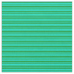 [ Thumbnail: Cyan and Green Striped Pattern Fabric ]
