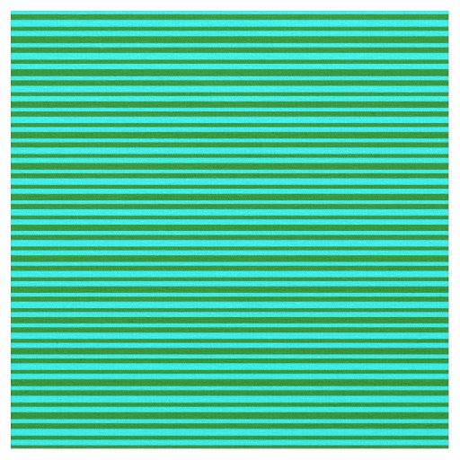 Cyan and Green Striped Pattern Fabric