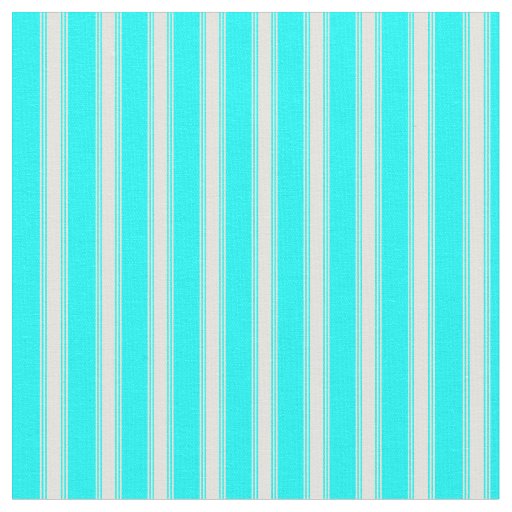 Cyan and Light Yellow Lines Fabric