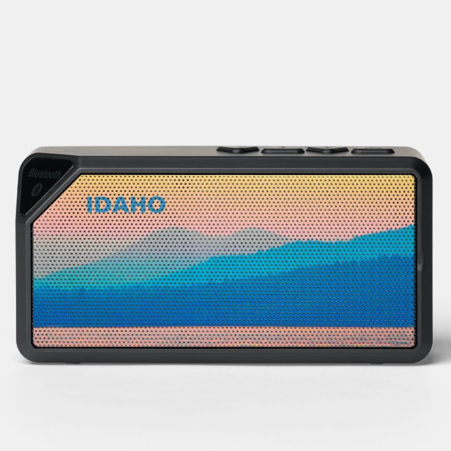 Cyan And Salmon Bluetooth Speaker (Front)