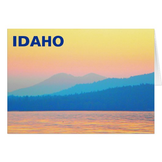 Cyan and Salmon Sunset Cards (Front Horizontal)
