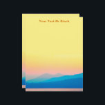 Cyan and Salmon Sunset Letterhead<br><div class="desc">An intensely gold and pink sunset at on Lake Pend Oreille (Sandoint, ID), with the surrounding mountains being various shades of blue. The waters of the lake are also golden. The intense colors were the result of smoke drifting in from fires in eastern Washington. Customize by adding your own text....</div>
