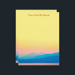 Cyan and Salmon Sunset Letterhead<br><div class="desc">An intensely gold and pink sunset at on Lake Pend Oreille (Sandoint, ID), with the surrounding mountains being various shades of blue. The waters of the lake are also golden. The intense colors were the result of smoke drifting in from fires in eastern Washington. Customize by adding your own text....</div>