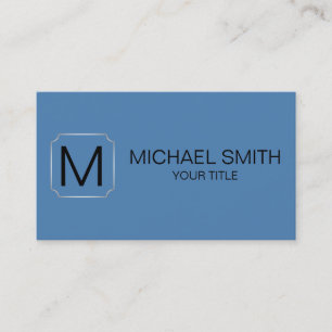 Cyan azure color background business card