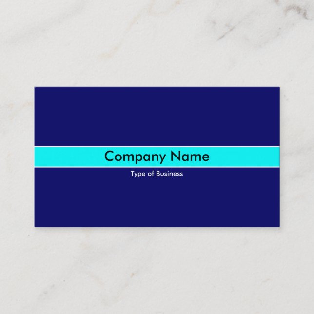 Cyan Band - Dark Blue Business Card (Front)