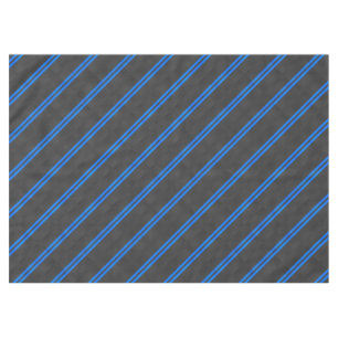 Cyan Blue Carbon Fiber Style Racing Stripes Tablecloth