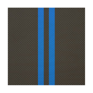 Cyan Blue Carbon Fiber Style Racing Stripes Wood Wall Decor