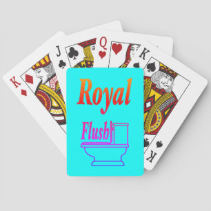 Cyan Blue Green Turquoise Solid Color Poker Cards
