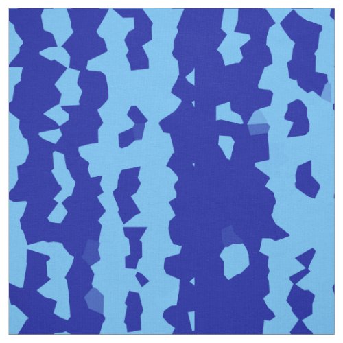 Cyan Blue Irregular Abstract Design Fabric