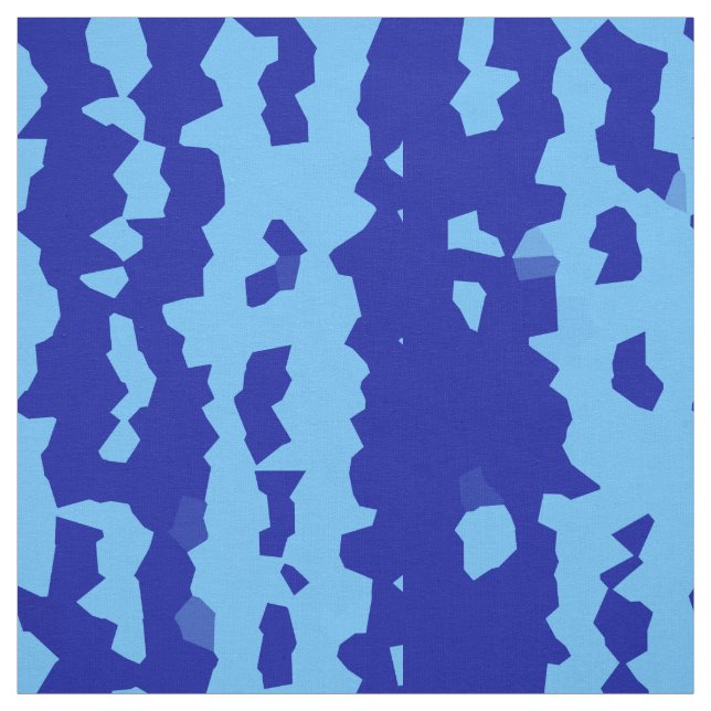 Cyan Blue Irregular Abstract Design  Fabric (Swatch)