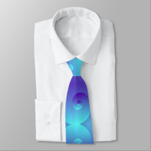 Cyan blue purple spiral swirl pattern background neck tie