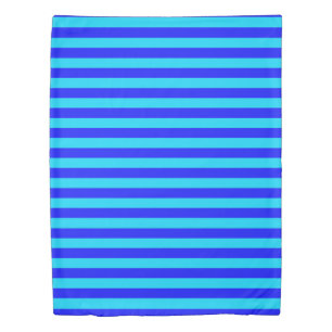 Cyan Blue Stripes Design  Duvet Cover