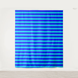Cyan Blue Stripes Design  Tapestry