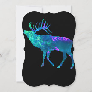 Cyan Blue Violet teal Elk Buck for Hunting gifts