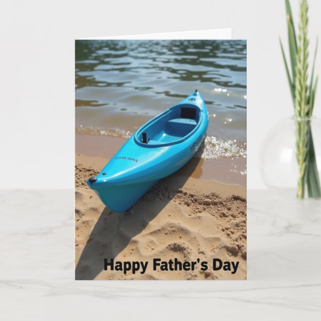 Cyan Boat Fathers Day Card (Front)
