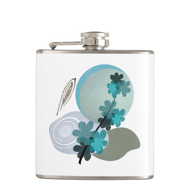 Cyan Boho Flask (Front)