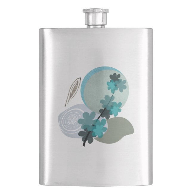 Cyan Boho Flask (Front)