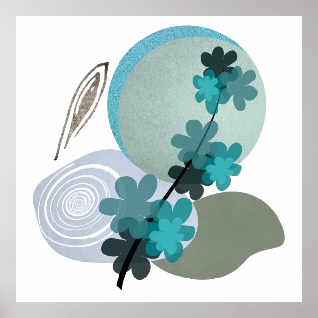 Cyan Boho Poster (Front)