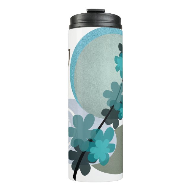 Cyan Boho Thermal Tumbler (Front)