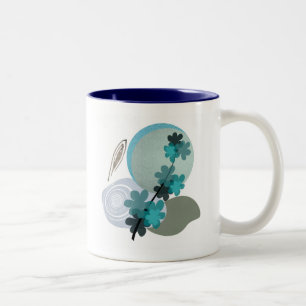 Cyan Boho Two-Tone Coffee Mug