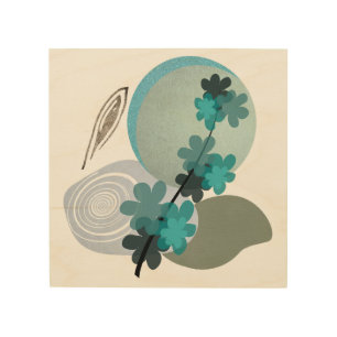 Cyan Boho Wood Wall Art