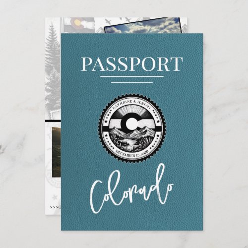 Cyan Colorado Passport Save The Date