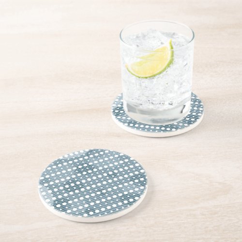 Cyan Colored Abstract Polka Dots Light g9 Coaster