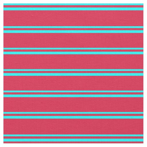 Cyan & Crimson Lines Fabric