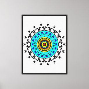 Cyan Crystal Zen Canvas Print