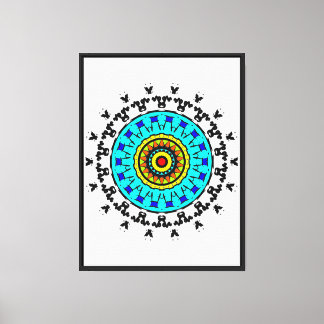 Cyan Crystal Zen Canvas Print