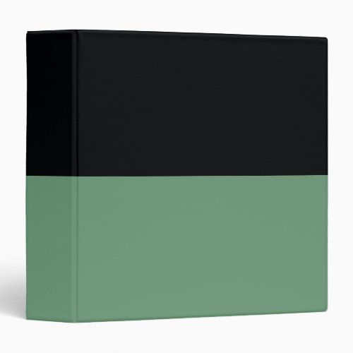 Cyan Green and Black Simple Extra Wide Stripes 3 Ring Binder