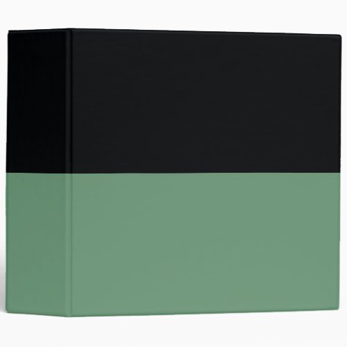 Cyan Green and Black Simple Extra Wide Stripes 3 Ring Binder