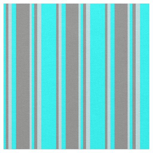 Cyan, Grey, and Powder Blue Pattern of Stripes Fabric