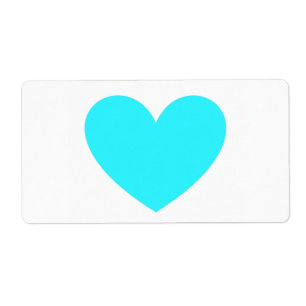 Cyan Heart Label