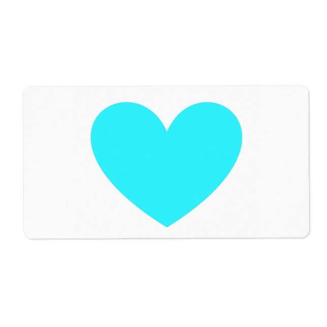 Cyan Heart Label (Front)