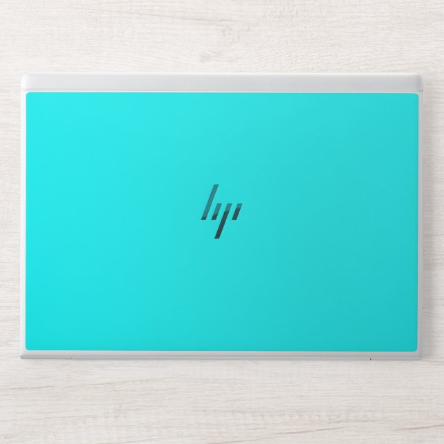 Cyan HP Laptop Skin (Front)