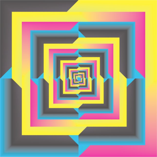 cyan magenta yellow black gradient swatches sticker (Front)