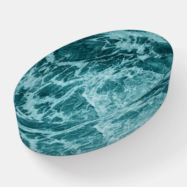 Cyan River Paperweight (Angled)
