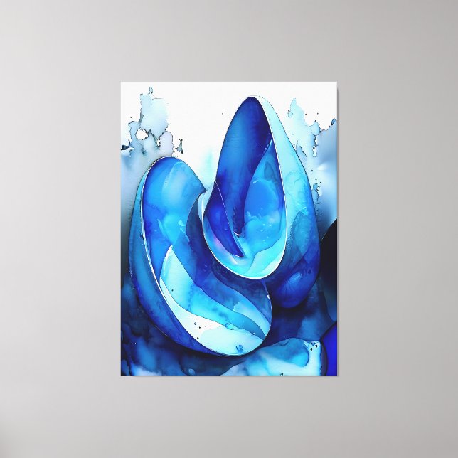 Cyan Seashell Whirl   Canvas Print (Front)