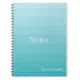 Cyan Shades of Blue Horizontal Stripes Youthful Notebook | Zazzle