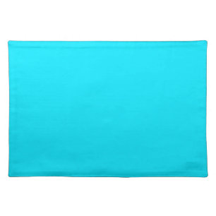 Cyan Sky Blue Color Customize This Cloth Placemat