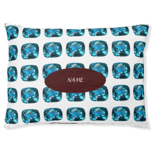 Cyan Sky Blue Pet Bed