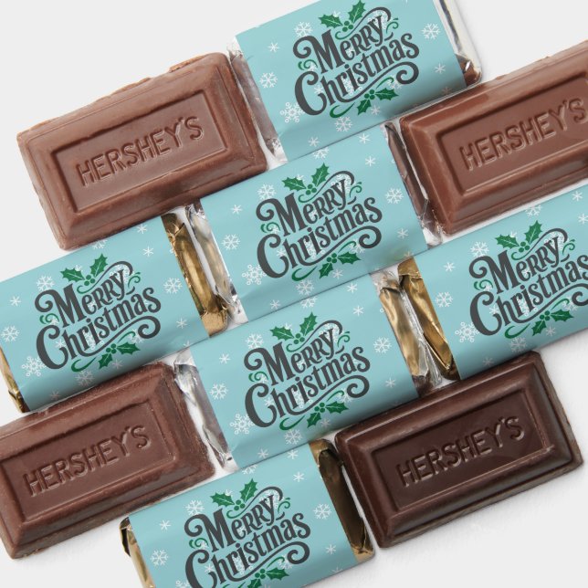Cyan Snowflake Pattern Holiday Hershey's Miniatures (Assorted)