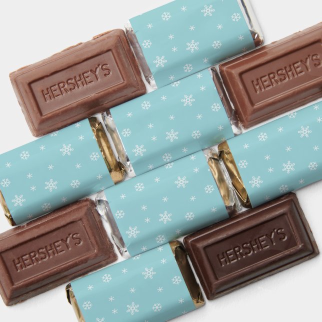 Cyan Snowflake Pattern Holiday Hershey's Miniatures (Assorted)