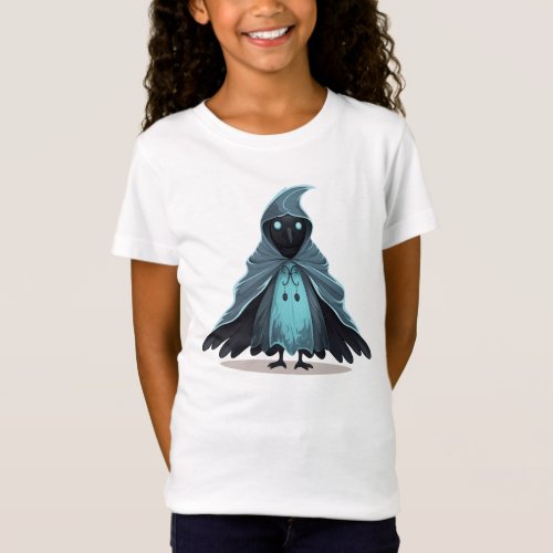 Cyan Strange Hero Bird Raven T_Shirt