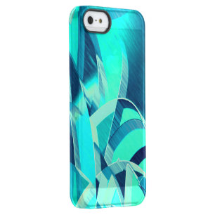 Cyan tracks with drizzles on aquamarine background permafrost iPhone SE/5/5s case