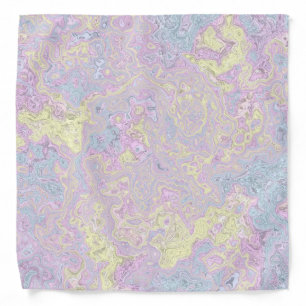 Cyan, Yellow, Magenta Swirl Bandana
