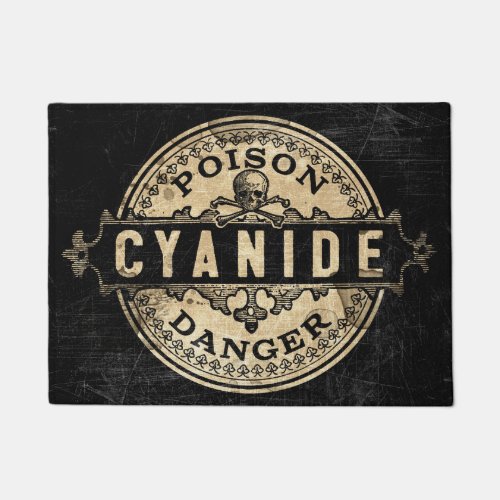 Cyanide Vintage Style Poison Label Doormat