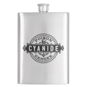 Cyanide Vintage Style Poison Label Flask